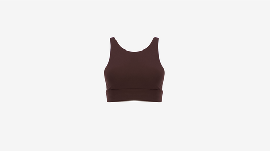 Essence Longline Sports Bra Medium Support - Coffee Brown